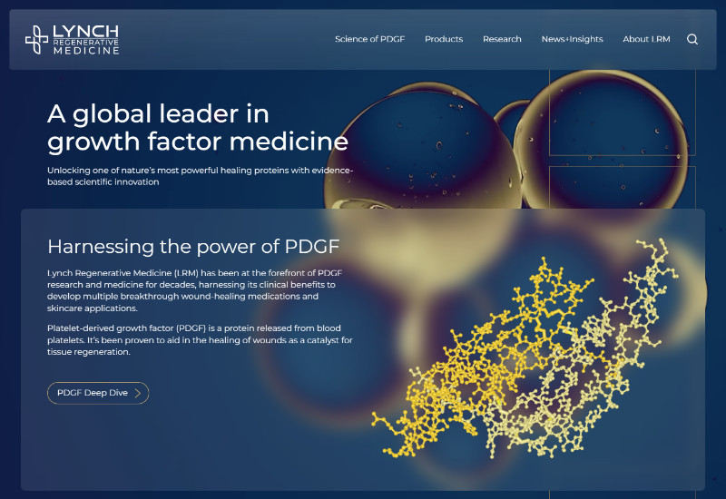 Lynch Regenerative Medicine Desktop Website Screenshot