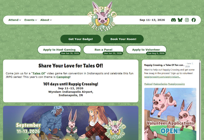 Rappig Crossing Desktop Website Screenshot